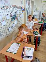 Martin jede... I. třída 11.11.2025, foto: K. Němečková Hospodářská