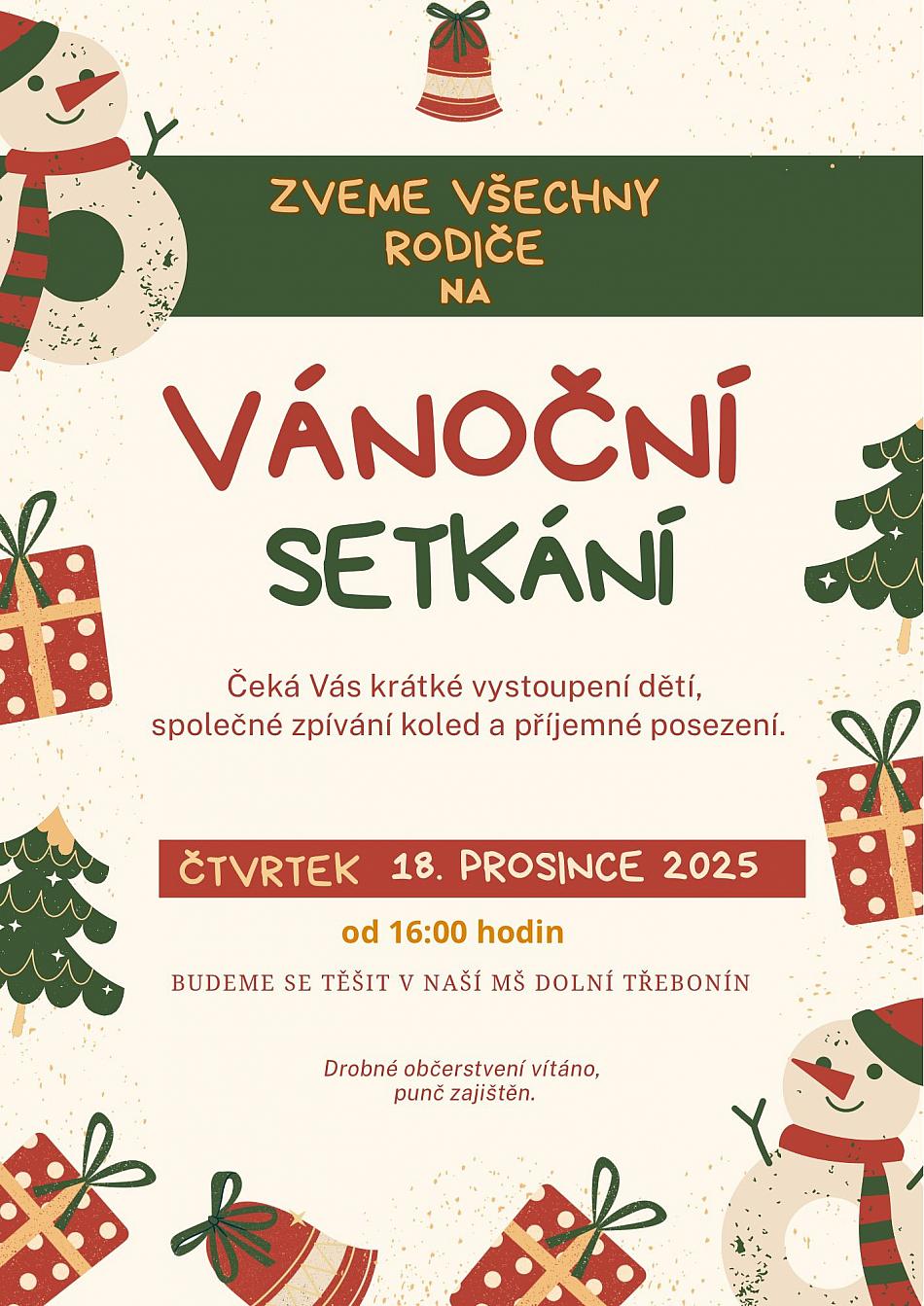 Vánoční setkání v&nbsp;MŠ 18.12.2025