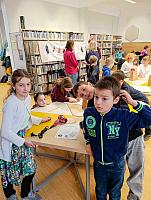 Návštěva knihovny a kina ve Velešíně 20.3.2026, foto: M. Mičanová, P. Horáková