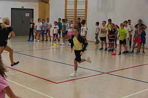 Zábavné dopoledne s prvňáky 4.9.2026, foto: K. Němečková Hospodářská, J. Švec