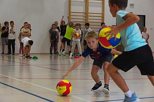Zábavné dopoledne s prvňáky 4.9.2026, foto: K. Němečková Hospodářská, J. Švec