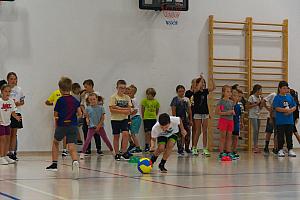 Zábavné dopoledne s prvňáky 4.9.2026, foto: K. Němečková Hospodářská, J. Švec