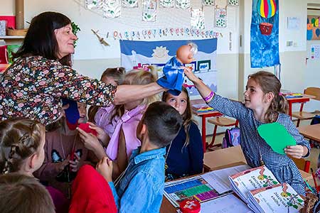 Zahájení školního roku v ZŠ a MŠ Dolní Třebonín 4. září 2023, foto: Lubor Mrázek