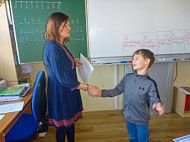 Pololetní vysvědčení v I. třídě, foto: Nepivodová Dana