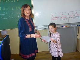 Pololetní vysvědčení v I. třídě, foto: Nepivodová Dana